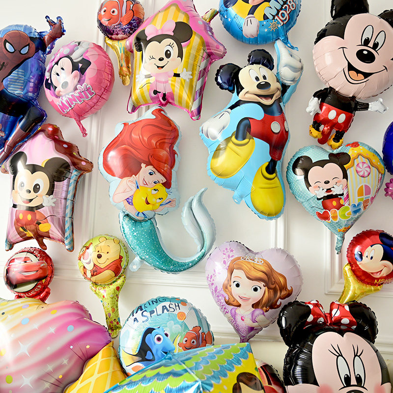 Cartoon Mickey Minnie Cartoon Aluminum Film Balloon Birthday Party Decoration Decoration Hotel for Baby's 10th Anniversary