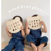 insen series woody dessert table decoration birthday party placement scene to decorate babys birthday photo props