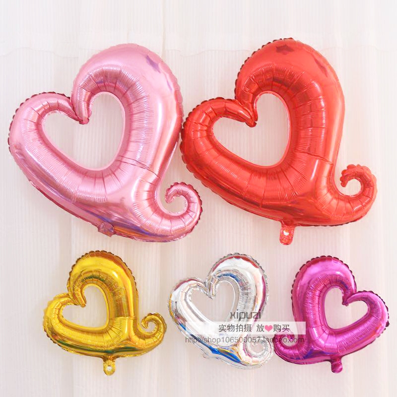 16 Inch Hook Heart-shaped Aluminum Film Balloon New Wedding Wedding House Wedding Wedding Decoration Birthday Party Decoration Placement-Taobao