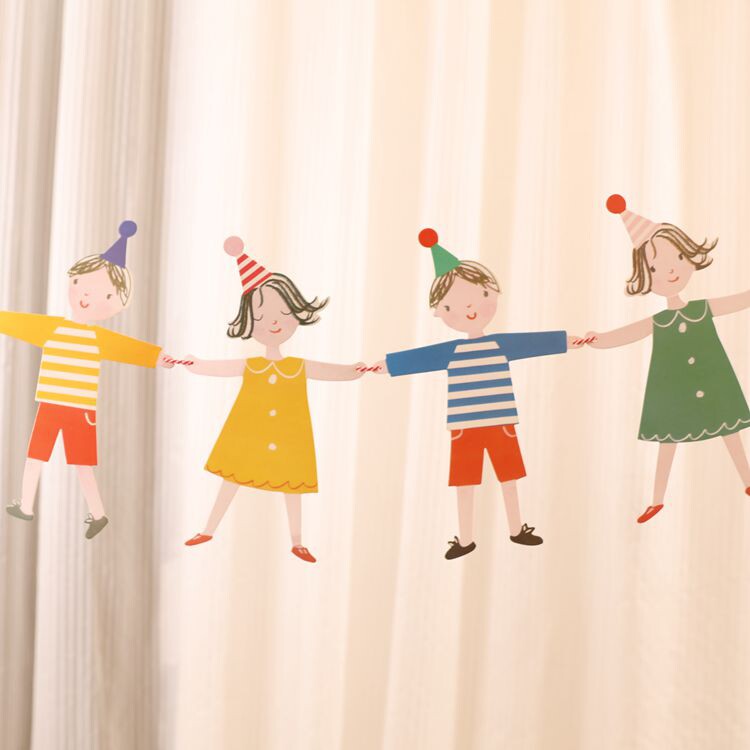 Children's birthday pull flower canvas strip bunting ins pull flag baby birthday year-old party scene decoration