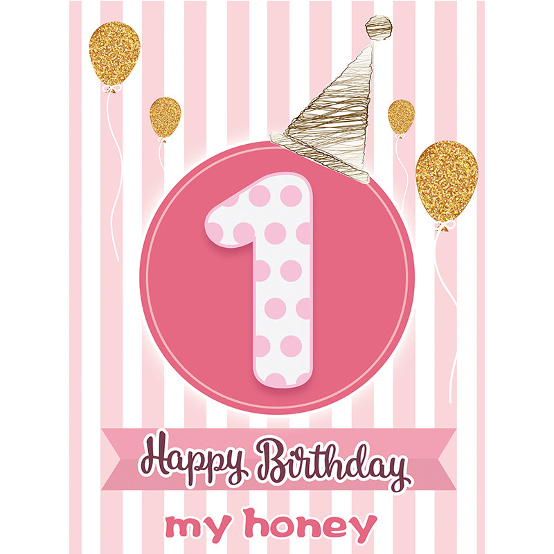 Birthday Poster Child Birthday Digital Poster birthday Decorative Party Scene Arrangement