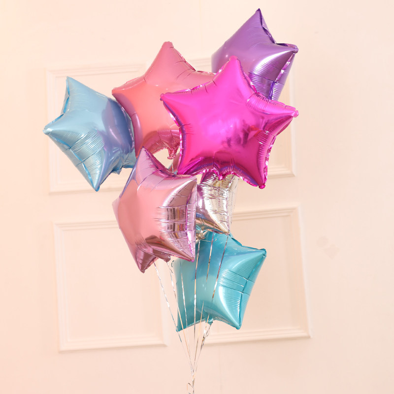 10 inch five-pointed star aluminum foil balloon Star aluminum foil balloon Birthday party wedding room decoration aluminum foil balloon