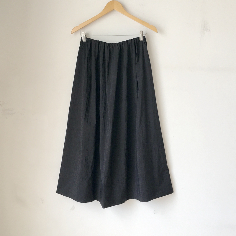 Tang's Store Elastic Waist Lightweight and Flowy Long Skirt