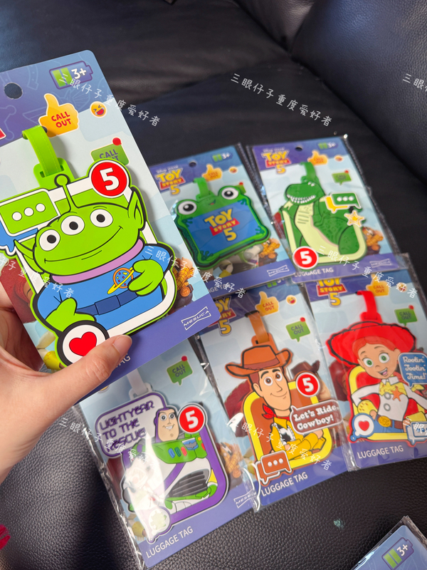 Authentic New Toy Story Luggage Tags: Buzz Lightyear, Jessie, Bo Peep, Lotso, Woody, Jessie, and Jessie's Tag