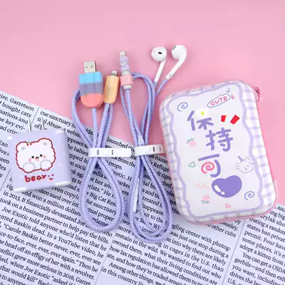 Applicable to OPPO Reno6 5 4pro data cable protective cover charger sticker headset winding rope real me gt
