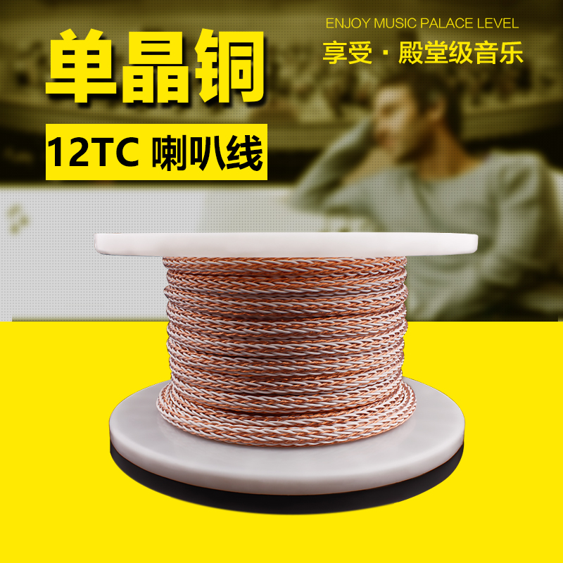 Taiwan Yangyang YYAUDIO 12TC fever single crystal copper 24 strand main speaker line HiFi audio speaker scattered line