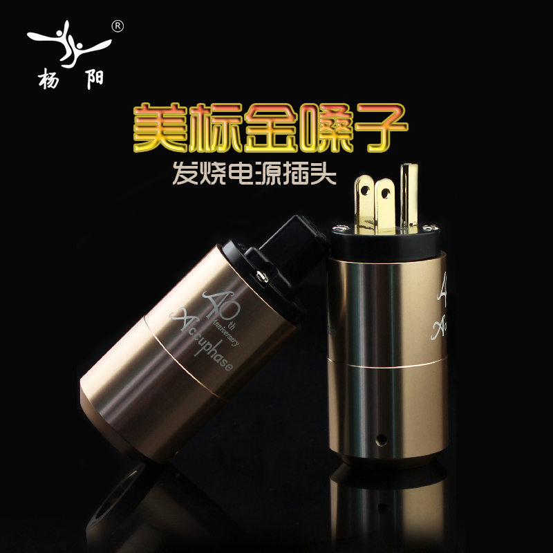 Japan original Accuphase Gold Throat Sound gold plated power plug inserts Fever Power Cord Plug
