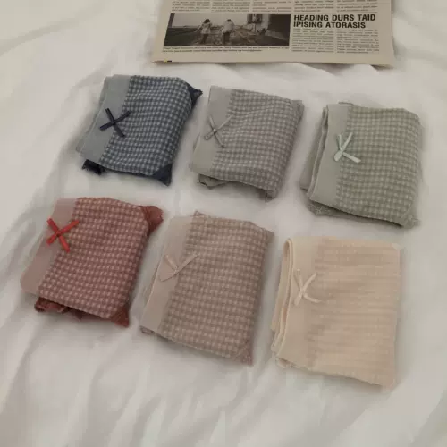 Японские кружевные комфортные дышащие трусы для школьников, кружевное платье, средняя посадка