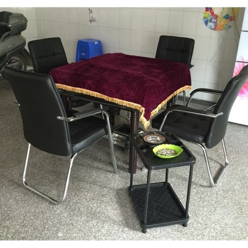 Машина Маджонга маленькое кресло для журнального стола Следующие несколько европейских в стиле железного стиля железной стеклянный чайный чайный стол Балкон цветочный стой