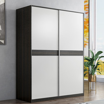 Two-door wardrobe Bedroom master bedroom Multi-function rental room with economical wooden push-pull sliding door Small apartment type single person