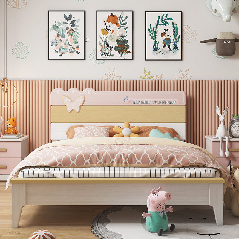 Free Kingdom Solid Wood Princess Bed Children's Bed Girl 1 5 m Girl Bed Linen Bed Girl Born Bedroom Furniture Innate