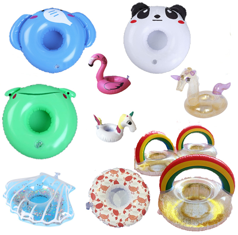Inflatable flamingo bird's cup Float Coke Beer drinks Cup sitting mobile phone Block Unicorn Cup Seat Pool