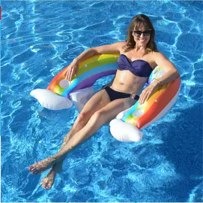 Water floating blanket Floating mat Inflatable floating row Swimming bed recliner Floating bed Hanging bed floating mat Swimming pool floating bed Sea toy
