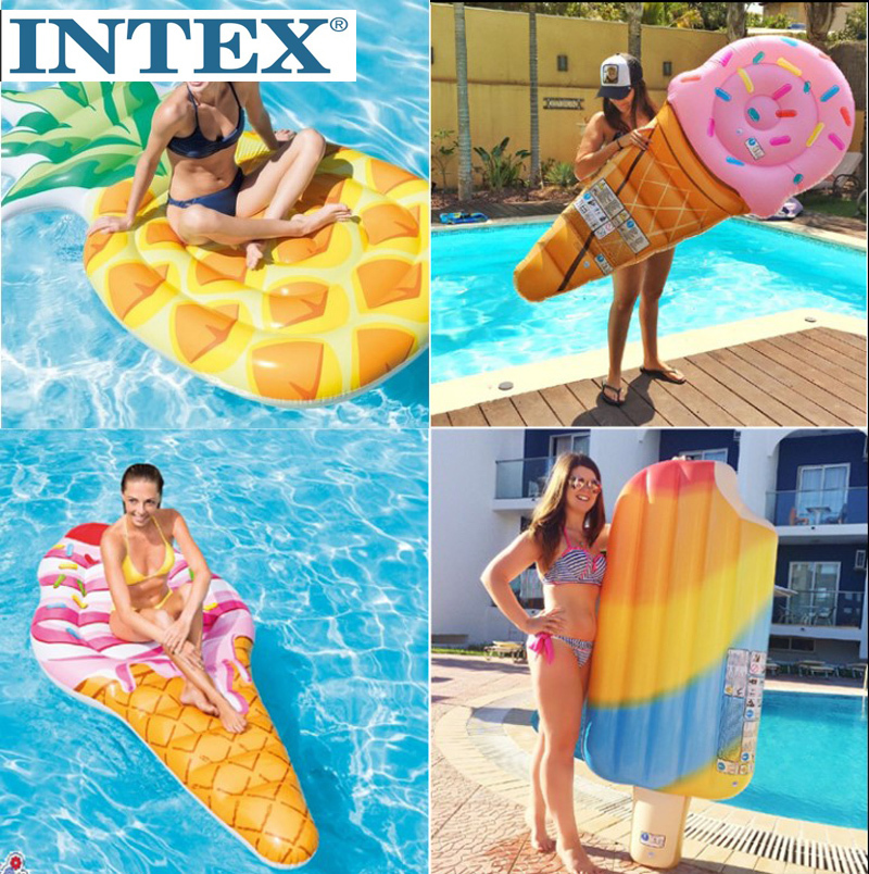 INTEX swimming ring Adult oversized water inflatable ice cream Ice cream popsicle popsicle floating bed Lollipop floating row