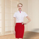 Flight attendant art test clothing female interview white shirt aviation long and short sleeve professional suit skirt stewardess uniform formal shirt