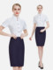 Shirt for women 2025 summer flight attendant flight attendant interview long and short sleeve temperament front desk consultation sales shopping guide high-speed rail shirt