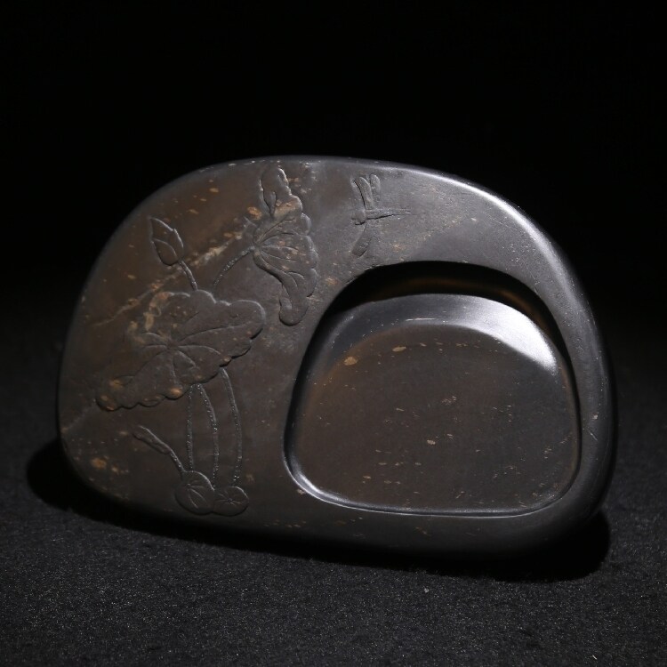 She inkstone old pit raindrops Venus golden halo inkstone natural original stone study four treasures boutique practical ornaments gift inkstone