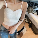 Волнистая майка топ, съемное нижнее белье, вставки в бюстгальтер, наплечники, бретели, топ без лямок