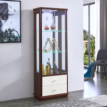 Wine cabinet New Chinese living room wall red wine cabinet display cabinet modern simple glass wine cabinet storage decoration cabinet
