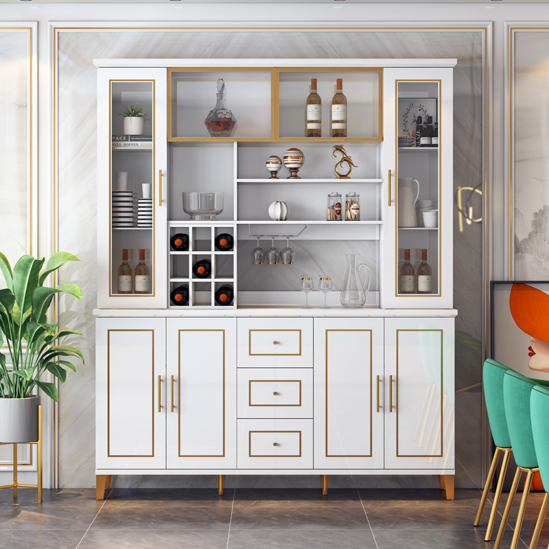 Light luxury bedroom cabinet with wall and one - in - one cabinet kitchen tea - water cabinet multi - functional locker simple display cabinet