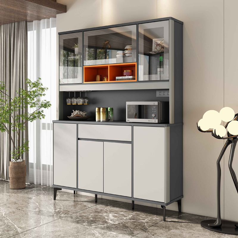 Sideboard glass door wine cabinet light luxury one against the wall modern minimalist storage locker new Chinese restaurant cabinet