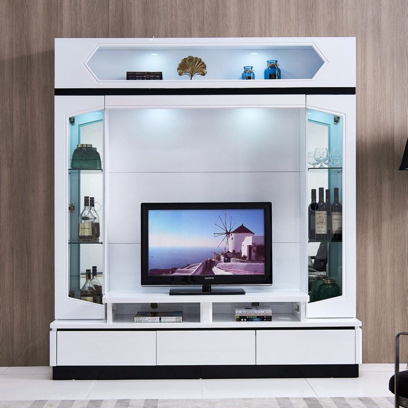 TV cabinet overall combination wall cabinet living room modern minimalist background cabinet light luxury high style multifunctional TV cabinet