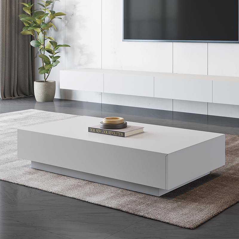 Modern minimalist coffee table TV cabinet combination Nordic light luxury minimalist rectangular multifunctional storage living room tea table