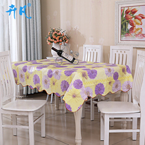 Flower Fan PVC Tablecloth Ocastor Waterproof Tablecloth Non-washed plastic cloth table cloth anti-oil table cushion