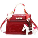 Красная портативная сумка через плечо для невесты, небольшой ремешок для сумки, премиум класс, в западном стиле