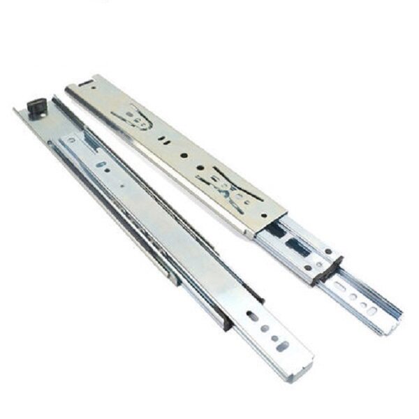German Hetis drawer track slide track drawer slide track slide damping buffer self-priming three-section rail chute
