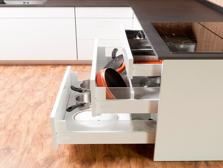 Glass Variety Star Damping Riding Pump Overall Cabinet Wardrobe Drawer Slides Mute Rails Buffering Three-Section Tracks