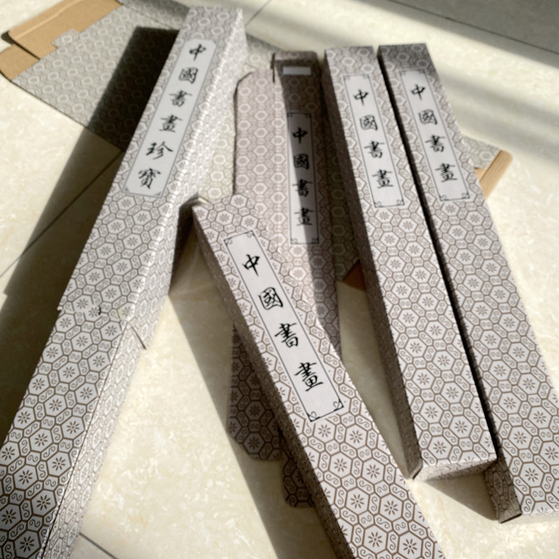 Chinese calligraphy and painting box scroll paper box factory direct sale affordable 45cm can be customized