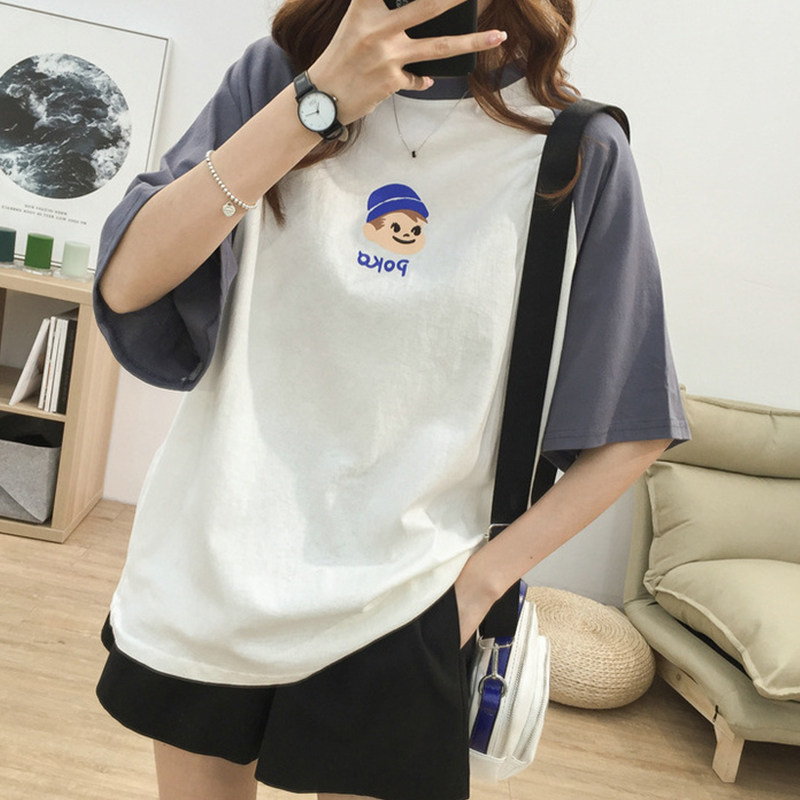 Breastfeeding clothes go out in summer fashion hot mom short-sleeved breastfeeding t-shirt postpartum wear thin cotton breastfeeding top