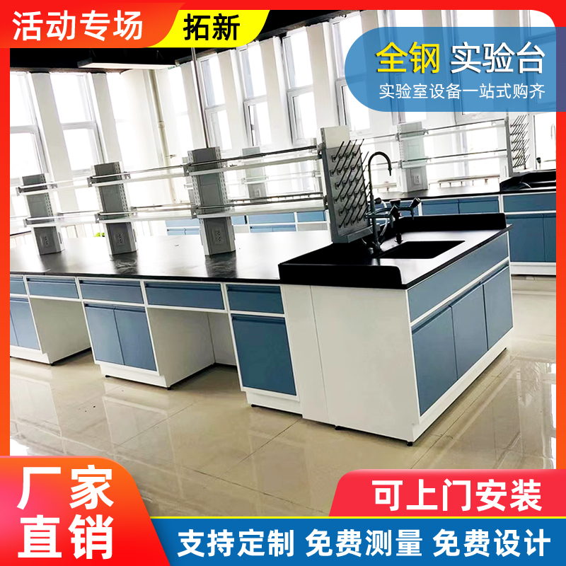 Laboratory Full Steel Bench Test Side Bench CCTV Laboratory Tank Steel Wood Experimental Bench ventilated integral cabinet