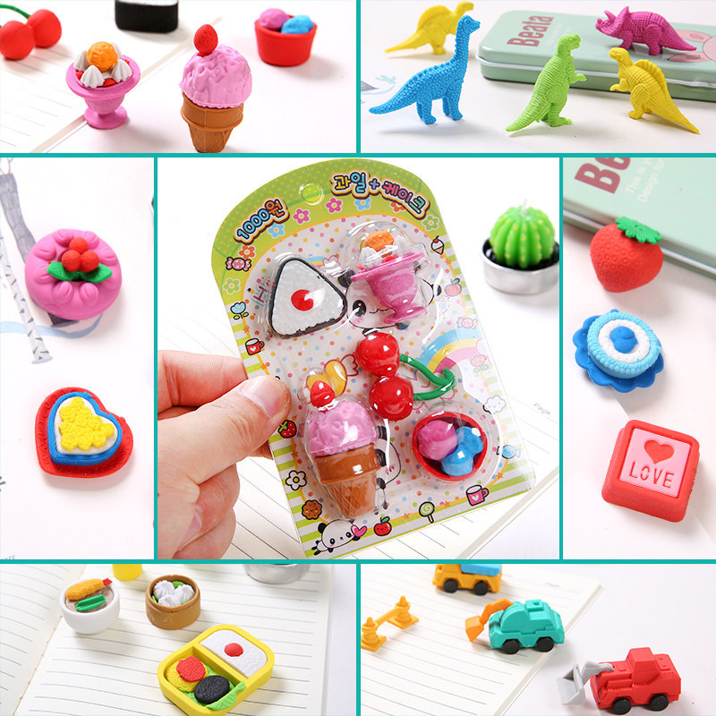 Creative Cartoon Eraswipe Elementary School Kids Cute Card Clothing Like Leather Kindergarten Full Class Small Prize Practical Stationery