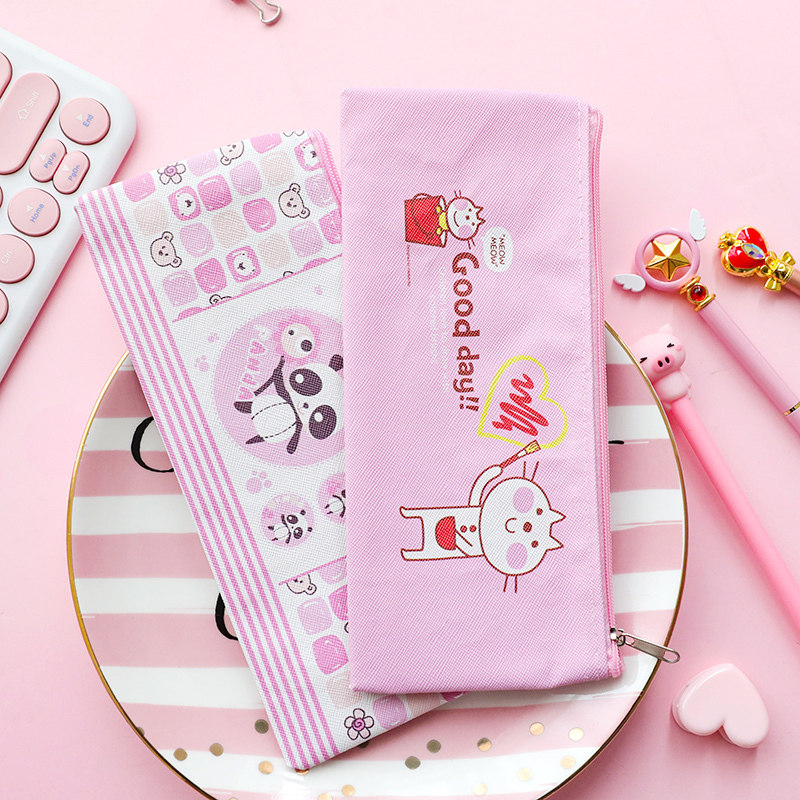 Simple pen bag female student children graduation gift Korea cute pen bag Kindergarten prize stationery wholesale