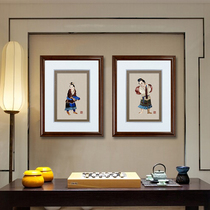 Golden Wu Pin 1-4 silk pure handmade embroidery Su embroidery finished product hanging painting corridor Living room Xuanguan decoration painting ethnic custom