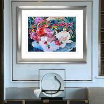 Golden Wu Needle Pure Handmade Full Embroidered Embroidery Painting Su Embroidery Finished Product Hanging Painting Xuanguan Restaurant Decoration Painting Rich And Safe Peony