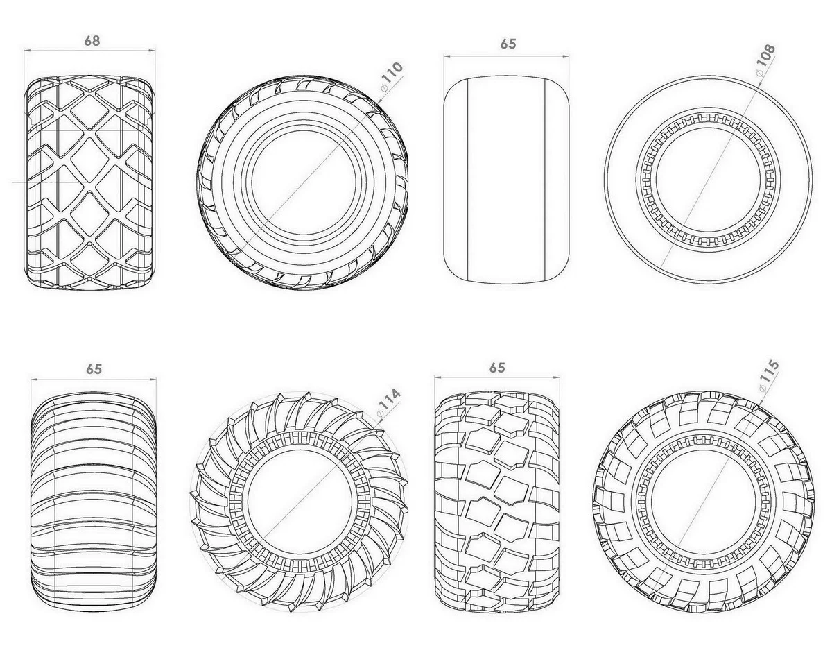 TAMIYA CW-01 1/12 ланч-бокс lunch lunch box XSA большой foot tire tire midnight pumpkin