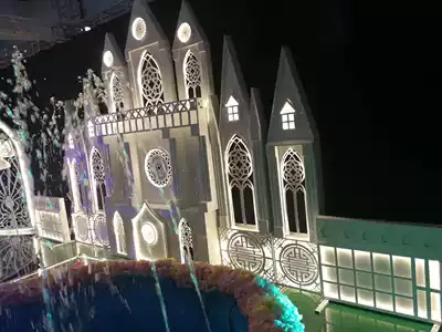 New Hongling wedding props wrought iron design wedding background decoration Fairy tale castle supplies decoration decoration decoration