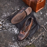 Оригинальные туфли для кожаной обуви в английском стиле для отдыха, из натуральной кожи