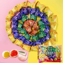 South Korea imported 2 packs of Melojin sandwich jelly candy mixed fruit assorted New Year goods profit candy snacks
