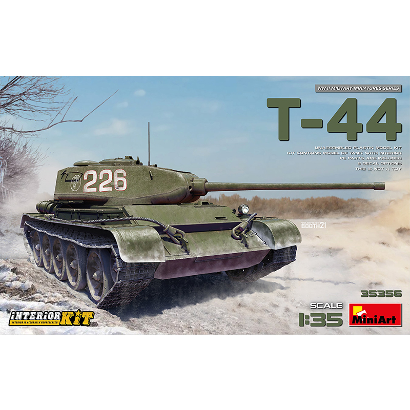 Wenhua Miniart 1/35 T-44 Soviet Medium Tank with Internal Structure Kit 35356