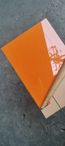 Colored orange acrylic plate processing custom 358MM thick cutting zero ruling to make plastic plate organic glass plate