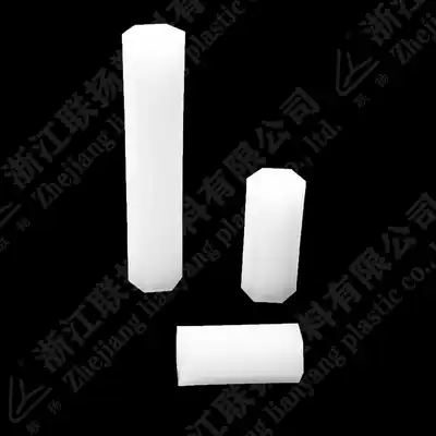 White nut double-head female threaded stud hexagon screw M4 series nut nylon isolation column