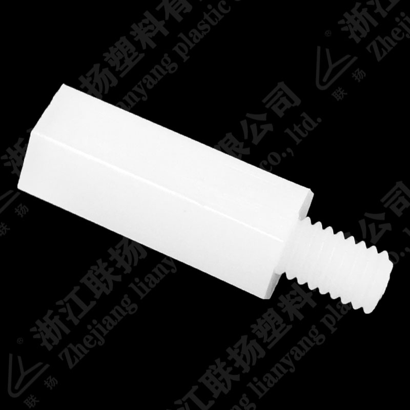 White M4 hexagon nylon spacer column column Nylon plastic pillar Hexagon isolation column Screw column 1000pcs