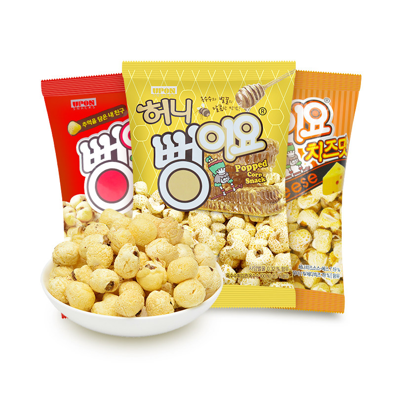 Korea Imported Food Love Treasure Paradise Bagged 110g Spherical Popcorn Puffed Web Red Office Casual Snacks-Taobao