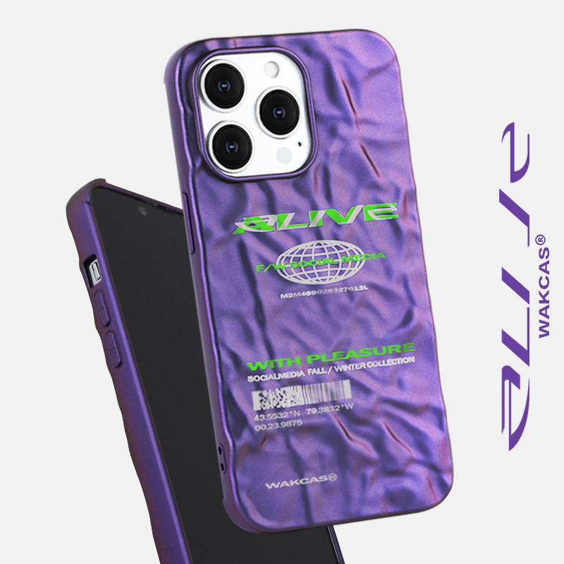 Plated purple iPhone 14 promax mobile hull personality tide 12 is suitable for Apple 13 Pro niche new dark purple