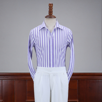 IsirHonour four-color Napoli Summer Wide Striped One Neck Slim Long Sleeve Shirt Vintage Shirt