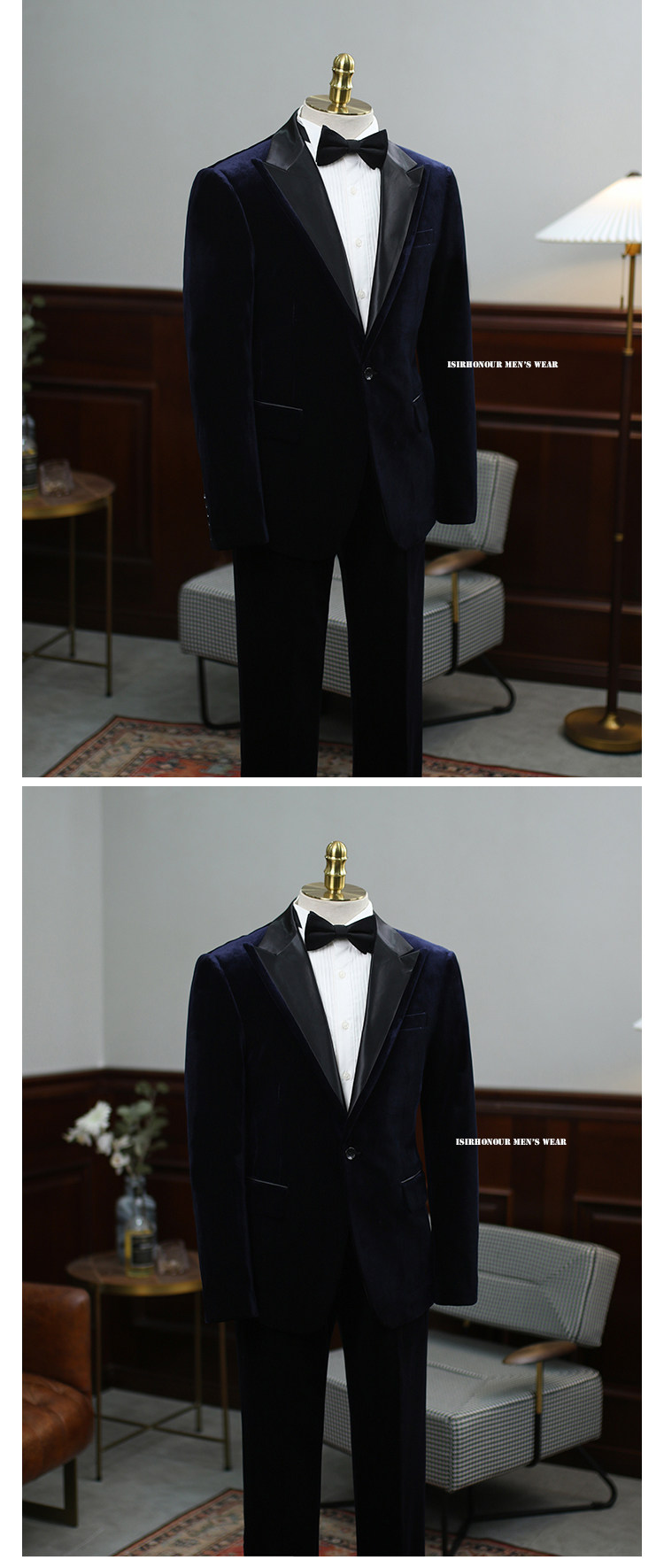 Isirhonour Итальянский бизнес Банкет костюм выйти замуж Опровергать неквалифицированные фиолетовый золото бархат костюм мужской платья 无品牌/无注册商标 